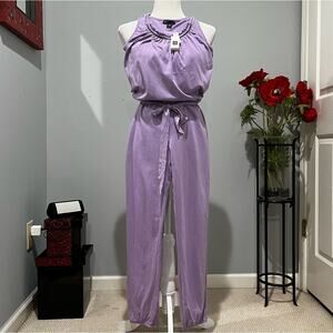 NEW Gap Kids Cotton Modal Glam Beaded Belted Romper Jumpsuit Orchid XXL NWT